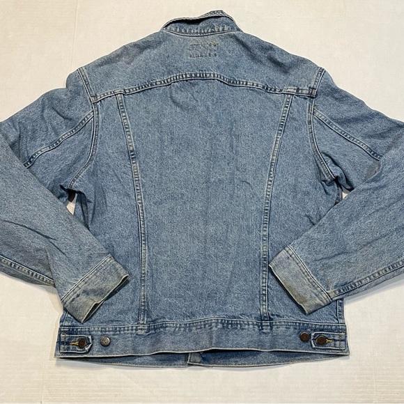 Vintage Lee Denim Jean Trucker Cowboy Ranch Jacket Men’s Size XL Long - Picture 2 of 4